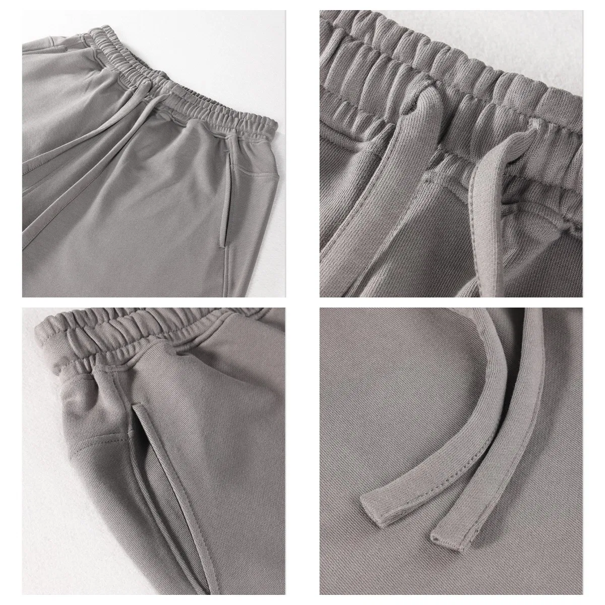 380GSM 100% Calções de Algodão Unissexo em Terry Francês Marca Tendência Soltos com Cordão Casual de Cintura Alta Calções Essenciais para Homens