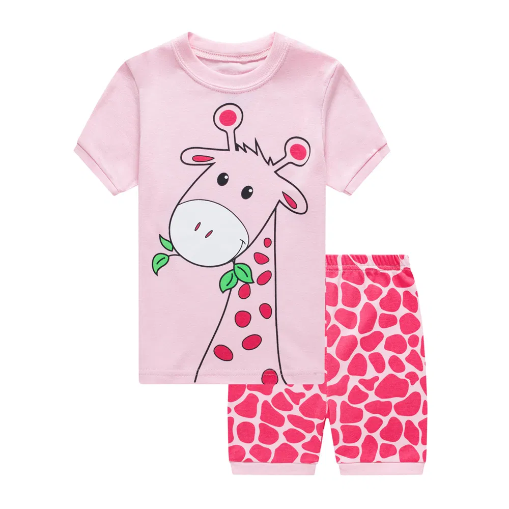 Conjunto de Pijamas para Crianças Roupas Casuais para Meninas e Meninos Fantasia de Verão com Manga Curta Conjuntos de Pijamas para Dormir Roupas Infantis
