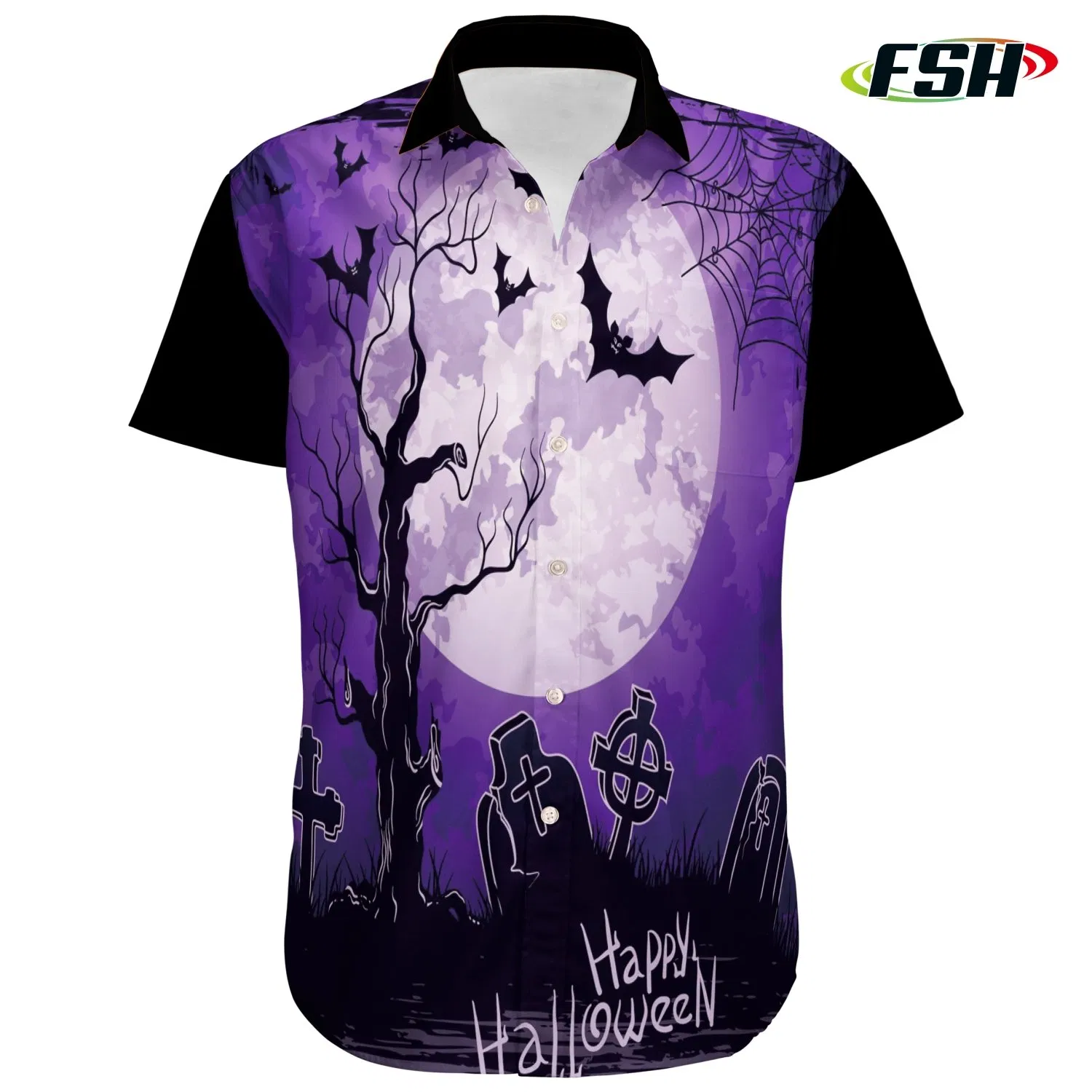 Camisa Polo Masculina de Manga Curta Estampada da Série de Halloween Casual 2026 Moda 3D