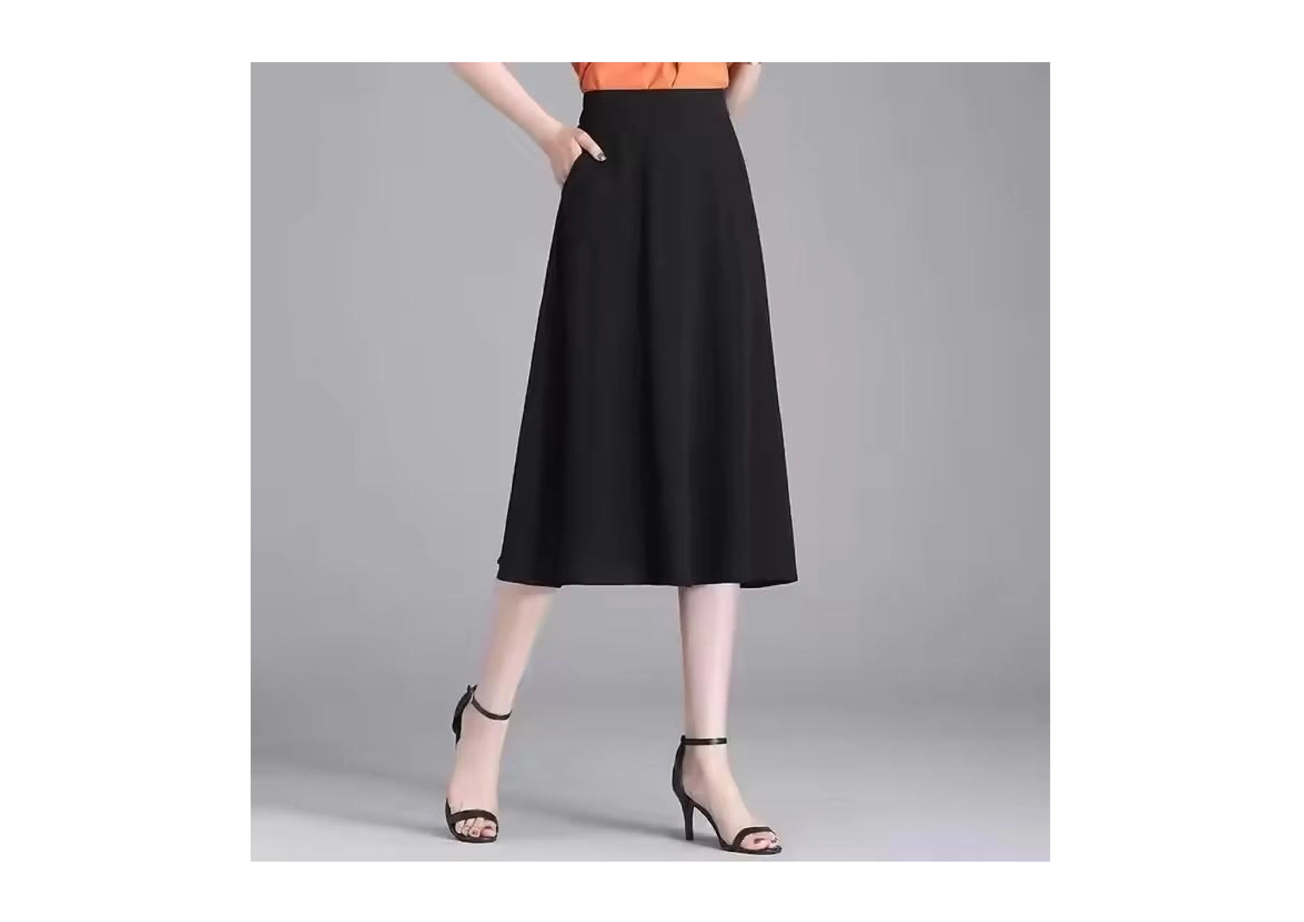 Saia Plissada Casual Feminina de Alta Qualidade - Nova Estilo Primavera Verão, Comprimento Médio, Cintura Alta, A-Line com Bolso