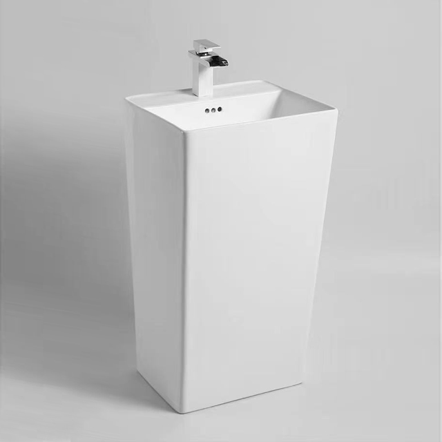New Modern Sanitary Ware Ceramic Wall Hung Basin Sink for Bathroom Wall Mounted Basin