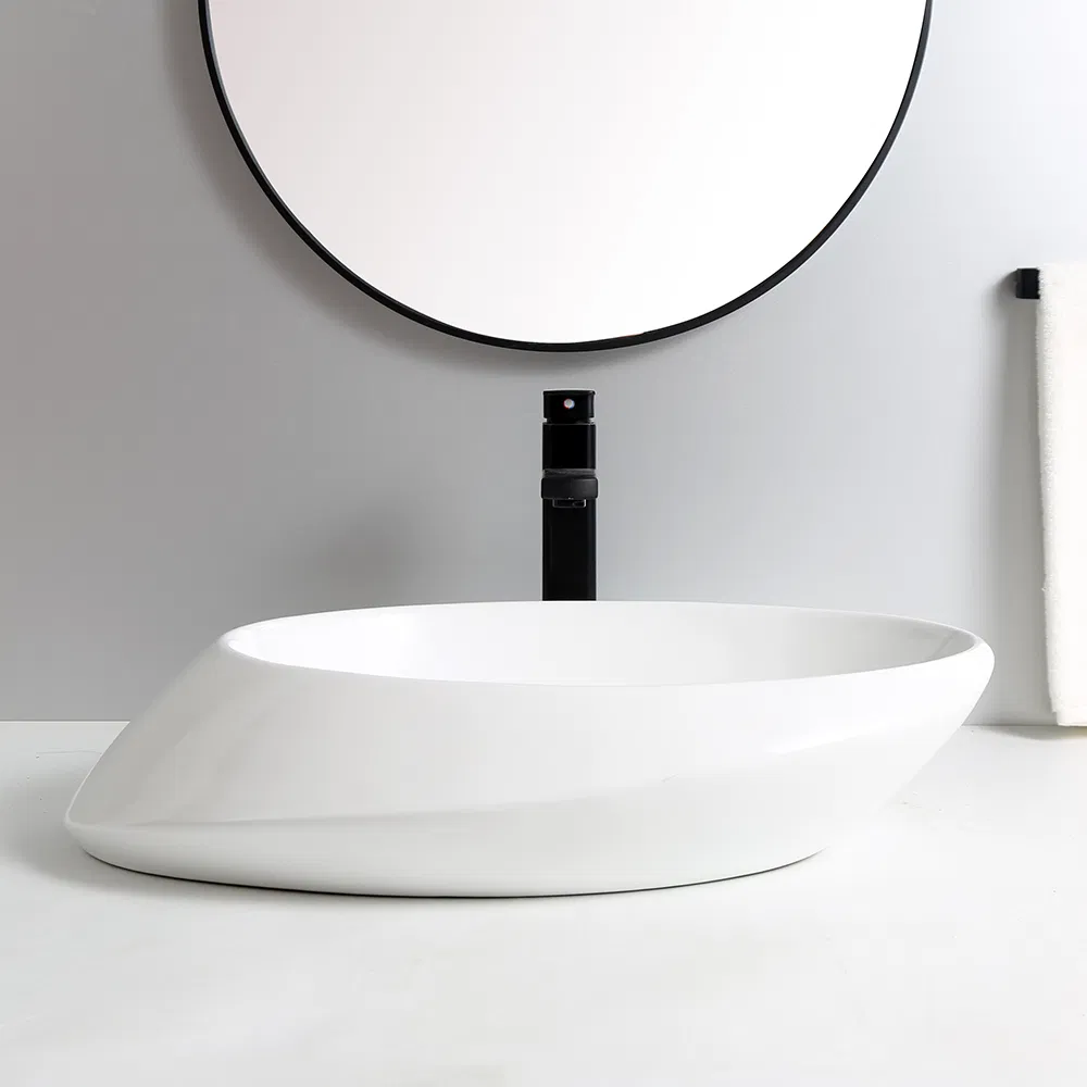 Sleek Solid Surface Undermount Bathroom Sink