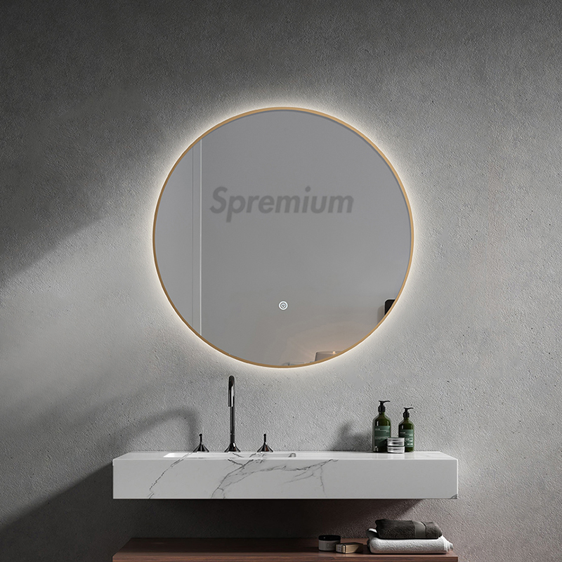 ETL CE Wholesale Round Framed LED Bathroom Mirror with Touch Sensor Switch