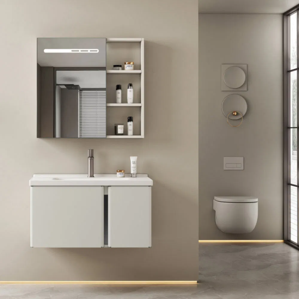 Easy Installation Stable Sk-603 Wall-Mounted Floating Sink Bathroom Vanity