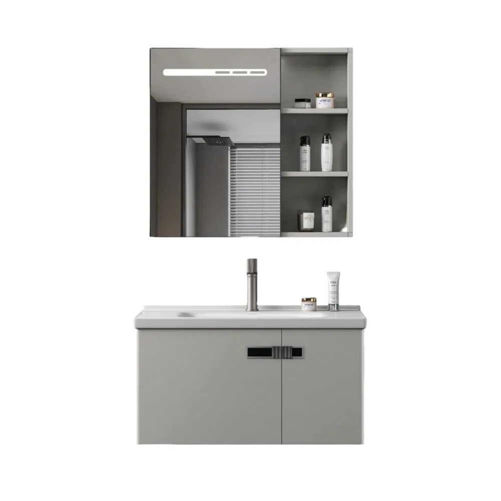 High Load Bearing Capacity Strong Stain Resistance Sk-601 Wall-Mount Floating Bathroom Vanity