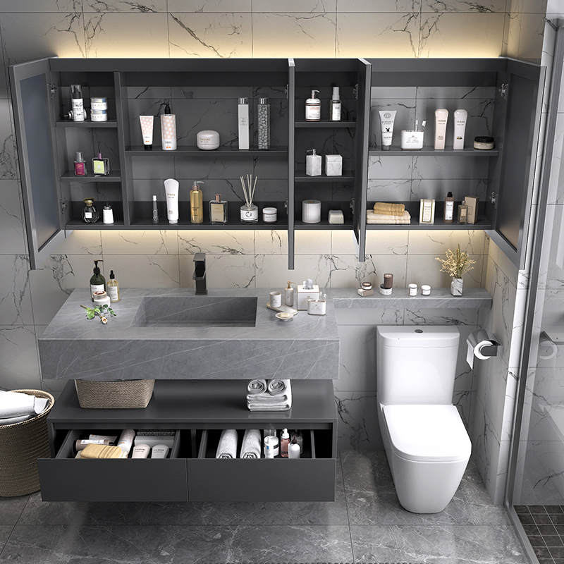 Modern Design White Double Sink Bathroom Vanity
