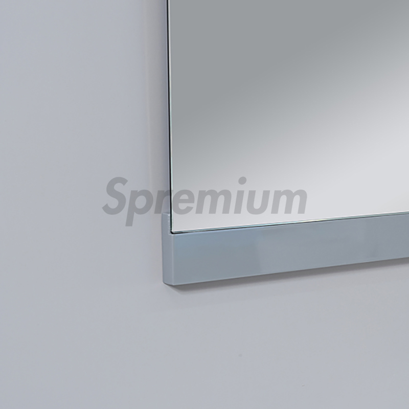 Grey Modern Freestanding Bathroom Vanity Cabinet with Frameless Wall Mirror