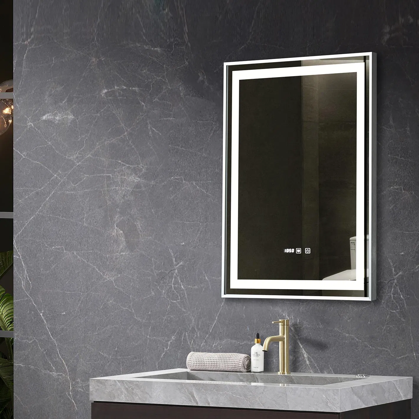 Factory Directly Smart Touch Sensor Illuminated Lighted Wall Mount LED Bathroom Mirror