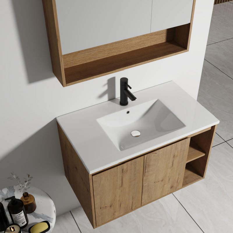 Luxury Freestanding Cabinet Marble Top Home Toilet Furnishing Bathroom Vanity