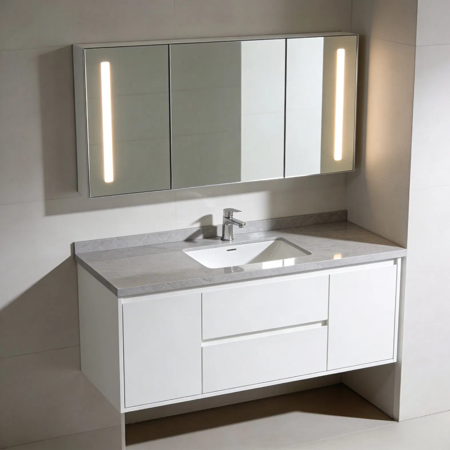 Floating Bathroom Vanity Cabinet with Drawers for Contemporary Bathroom