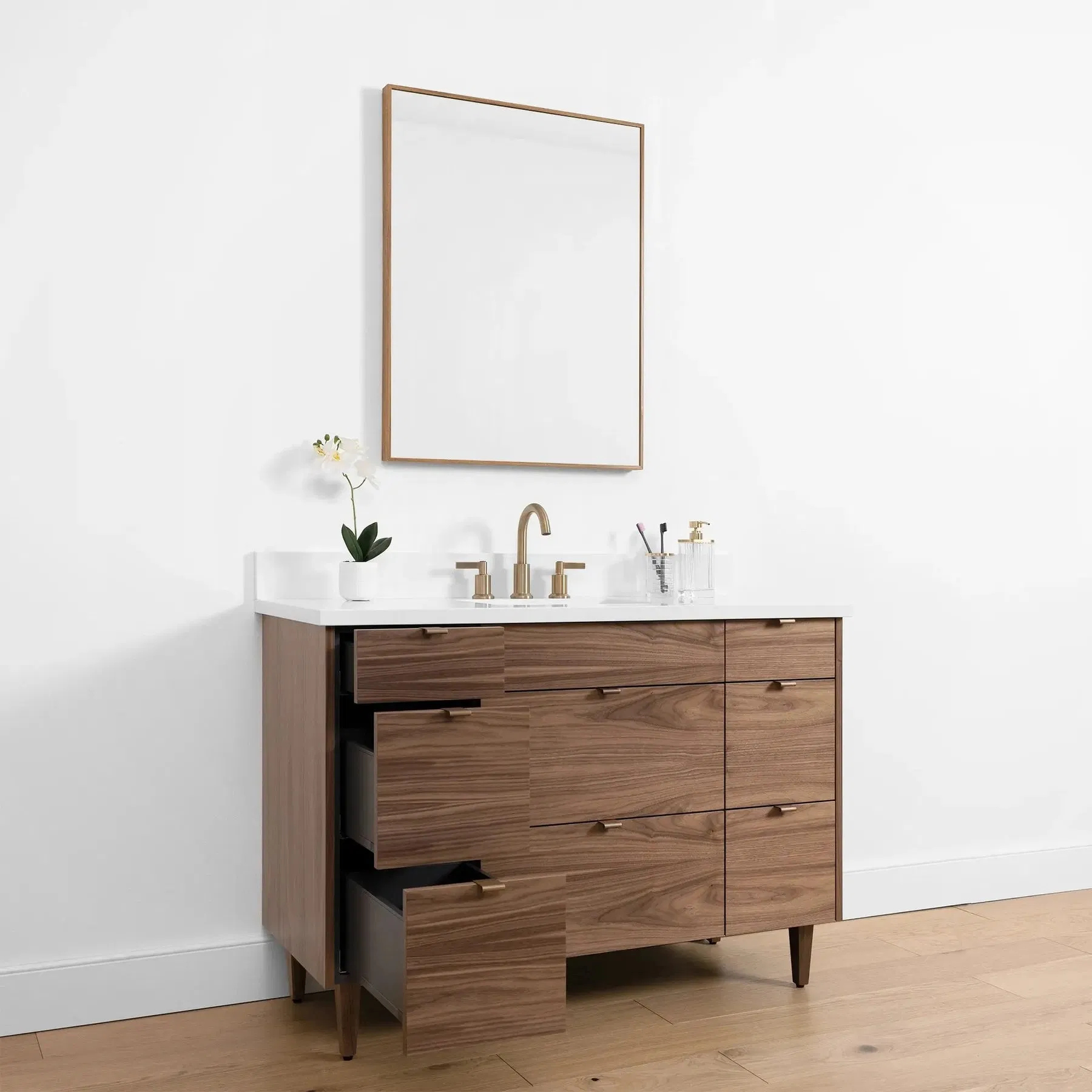 Modern Single Vessel Sink Bathroom Vanities Set Bathroom Vanity