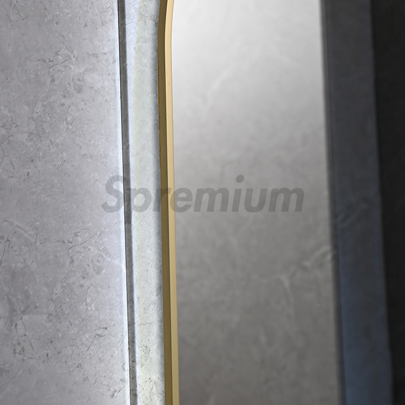 Modern Smart Home Touch Screen Oval LED Bathroom Anti-Fog Mirror with Time Screen