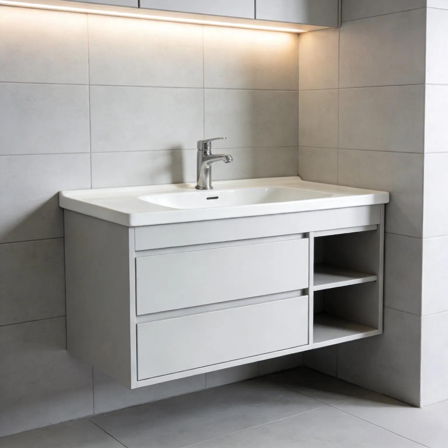 Floating Bathroom Vanity Cabinet with Drawers for Contemporary Bathroom