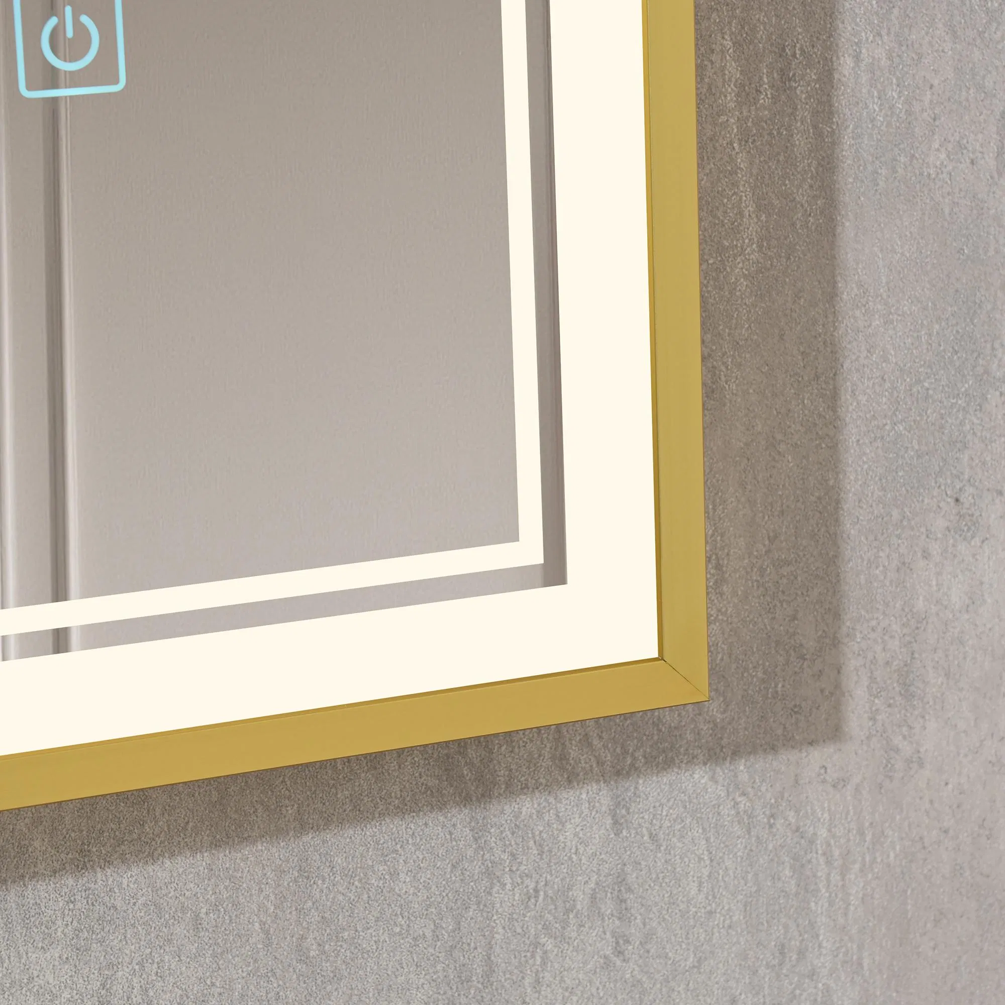 75X90 Energy-Saving LED Soft Light Rectangular LED Wall Mirror for Bathroom