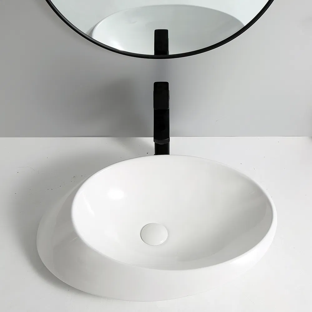 Sleek Solid Surface Undermount Bathroom Sink
