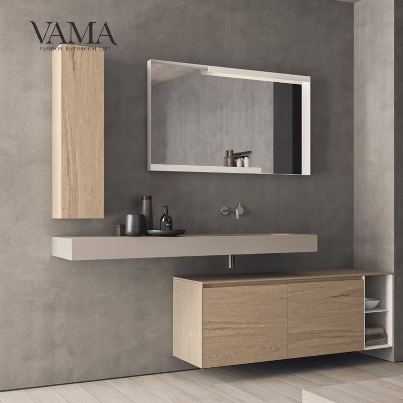 Vama New Arrivals Double Sinks Sanitary Ware Free Standing Bathroom Vanity ND08-7