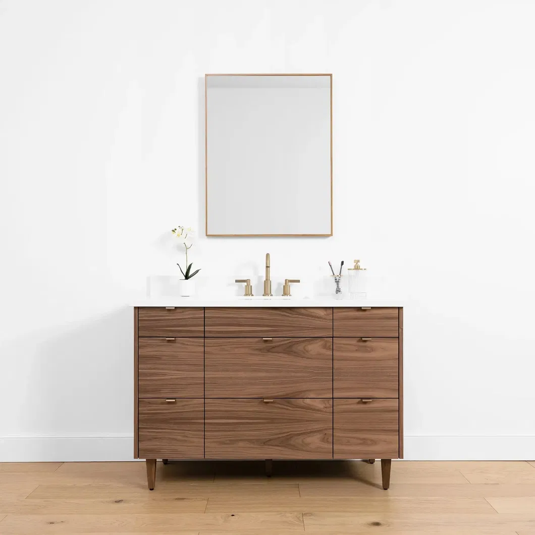 Modern Single Vessel Sink Bathroom Vanity