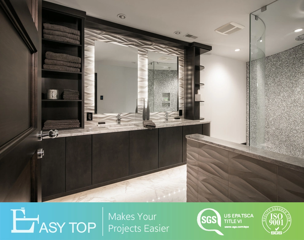 European Special Texture Wood Grain Floating Bathroom Vanity