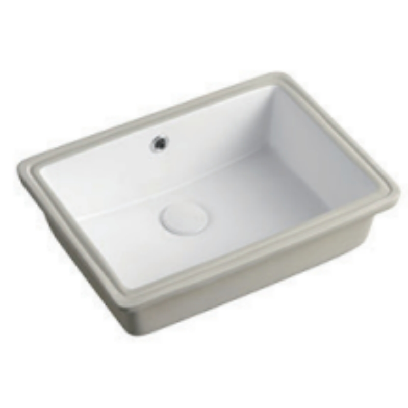 Chanda Pure White Undermount Ceramic Bathroom Sink