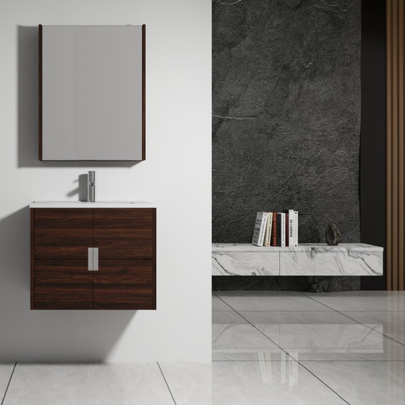 Luxury Freestanding Cabinet Marble Top Home Toilet Furnishing Bathroom Vanity