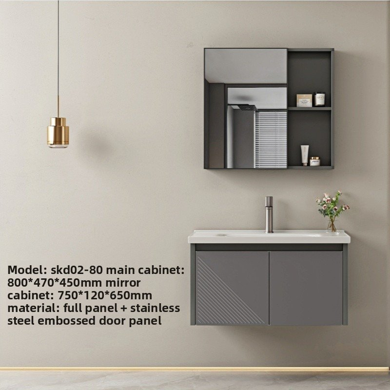 Luxurious Freestanding Bathroom Vanity Set with LED Mirror