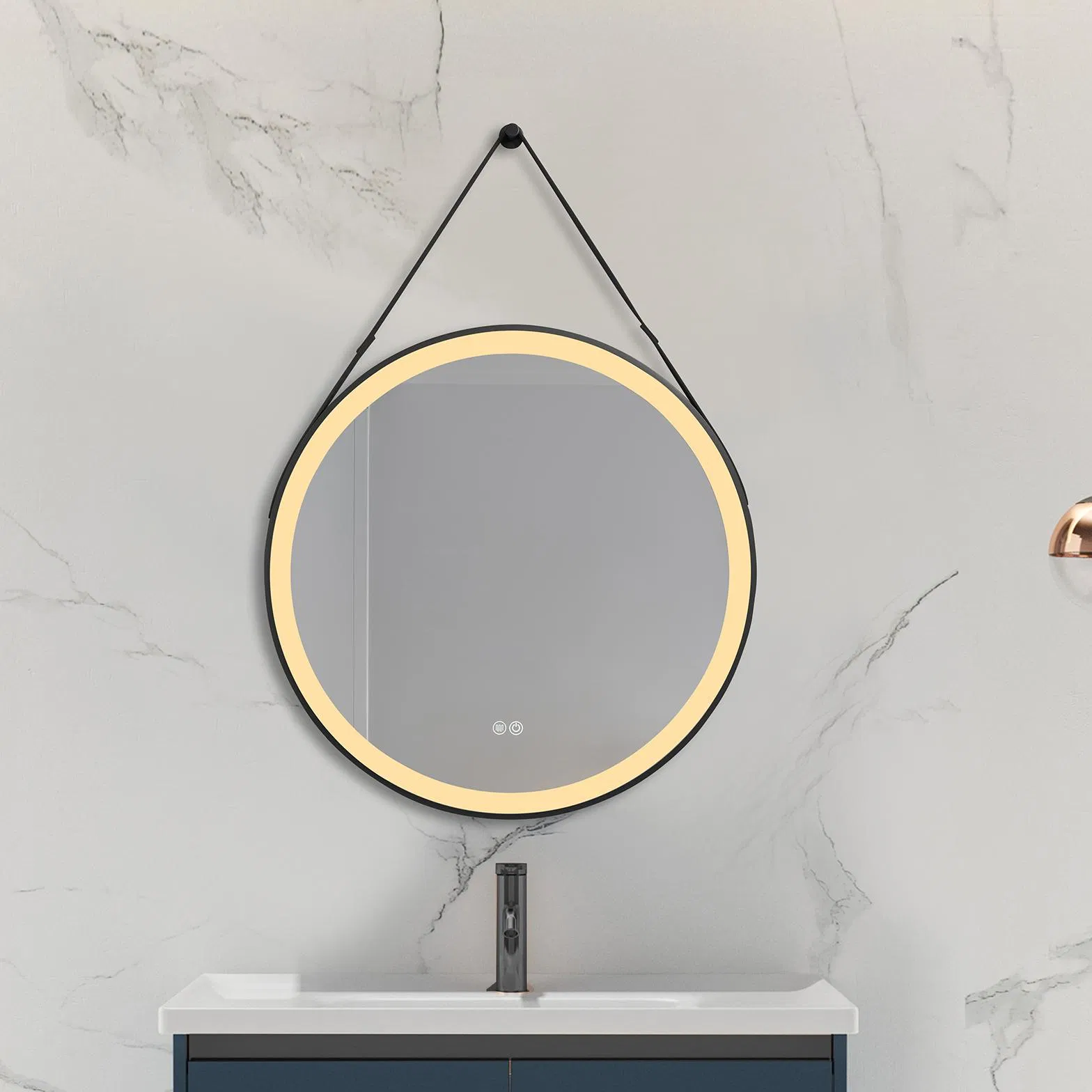 Factory Price LED Bathroom Mirror Illuminated Makeup Mirror Vanity Mirror with 3 Colour Smart Touch, Anti-Fog LED Mirror with Lights