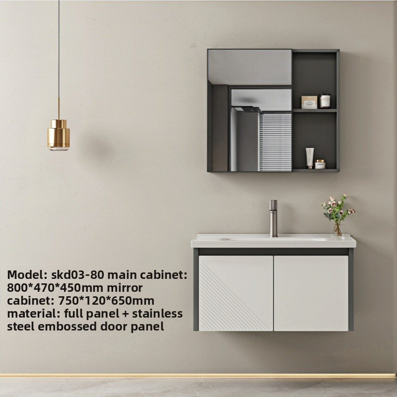 Luxurious Freestanding Bathroom Vanity Set with LED Mirror