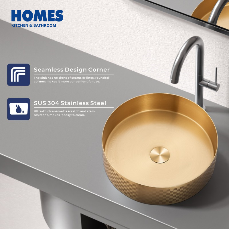 Undermount Bathroom Sink Stainless Steel Basin Wash Basin