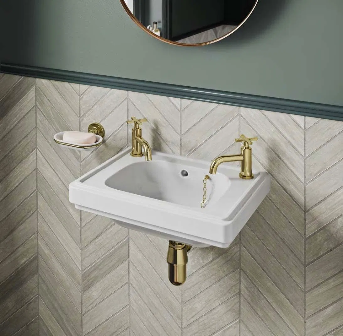 Traditional Cloakroom Wall Hung Victorian Basin Classic Wall Mounted Antique UK Bathroom Washbasin Bathroom Sink