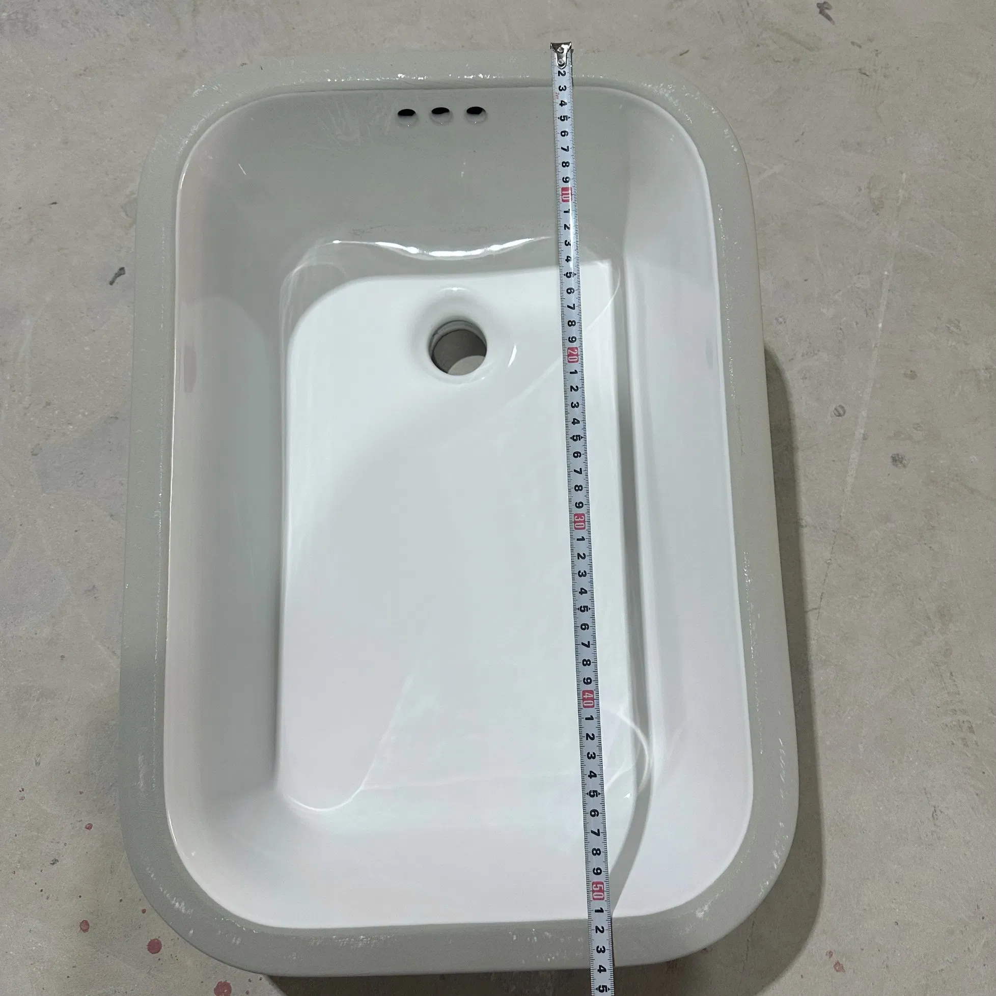 Customizable Undermount Ceramic Bathroom Sink with Side or Center Overflow, 20/21/22/24 Inch