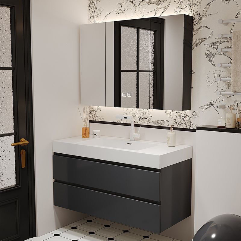 Modern Wall Hung Custom Design Aluminum Stainless Steel Bathroom Furniture Floating Vanity