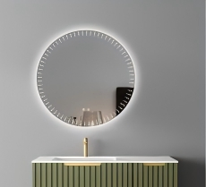 Smart Round Bathroom Mirror with Anti-Fog and Bluetooth Speaker