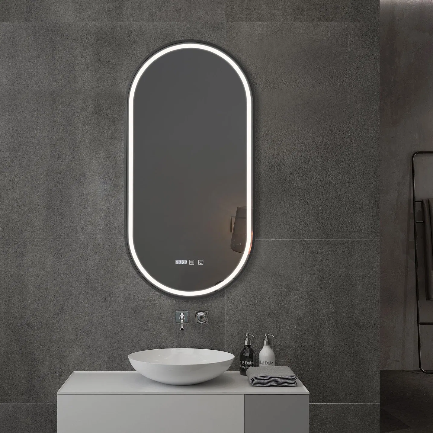 Wholesale Smart Espejo Household Illuminated LED Bathroom Mirror with Demister Pad