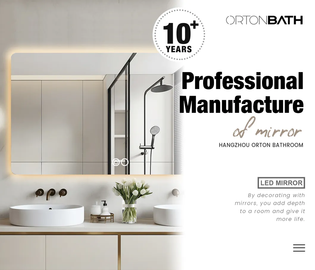 Backlit Rectangle Frameless LED Mirror