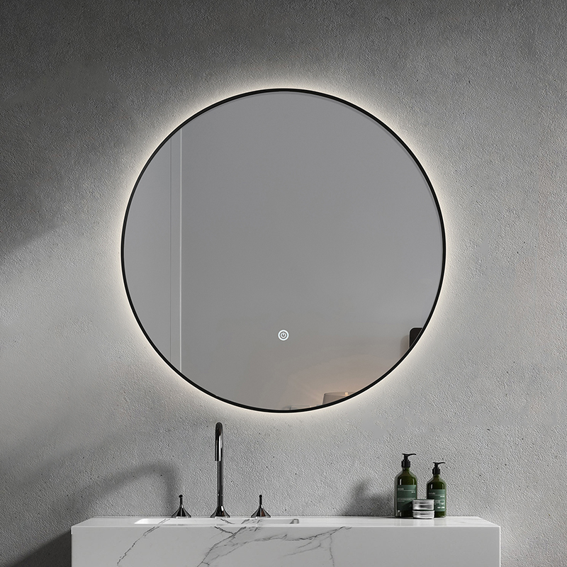 ETL CE Wholesale Round Framed LED Bathroom Mirror with Touch Sensor Switch