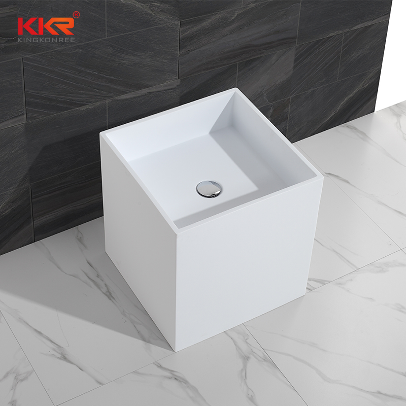 Best Quality White Color Toilet Corner Sink Pedestal Bathroom Stone Sink