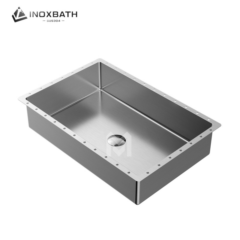 Top Quality Undermount Washbasin 304 Stainless Steel Rectangular Bathroom Sink
