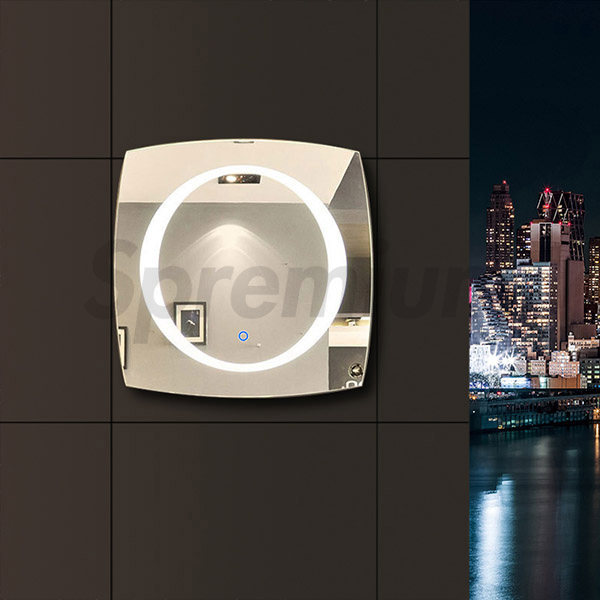 Magnifying Blue Tooth LED Mirror Anti Fog and Time Display LED Bathroom Mirror