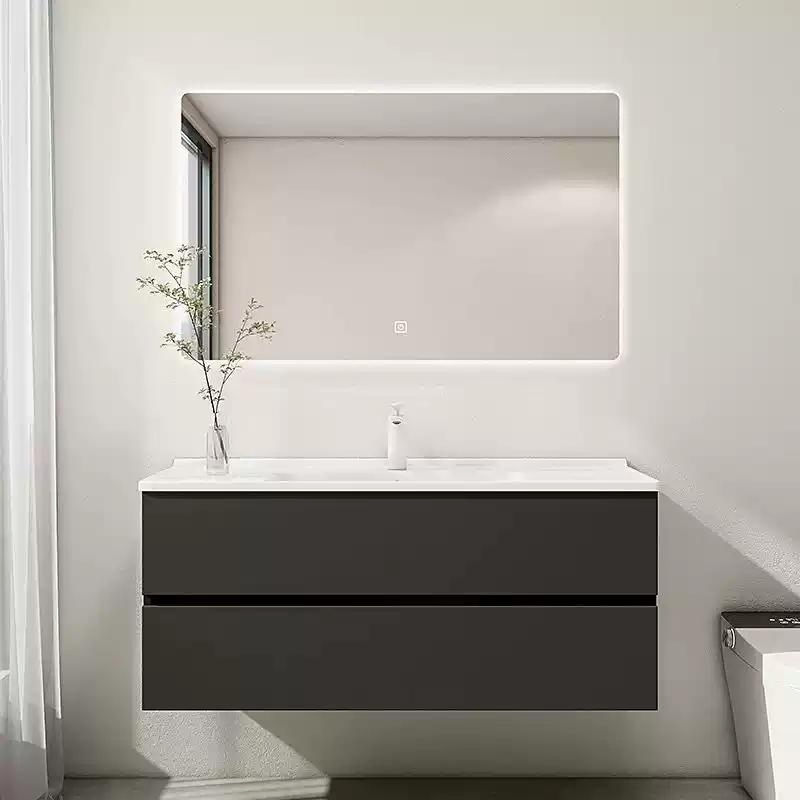 Modern Wall Hung Custom Design Aluminum Stainless Steel Bathroom Furniture Floating Vanity