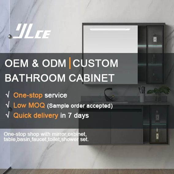 Luxury 80cm Freestanding Bathroom Vanity with LED Mirror