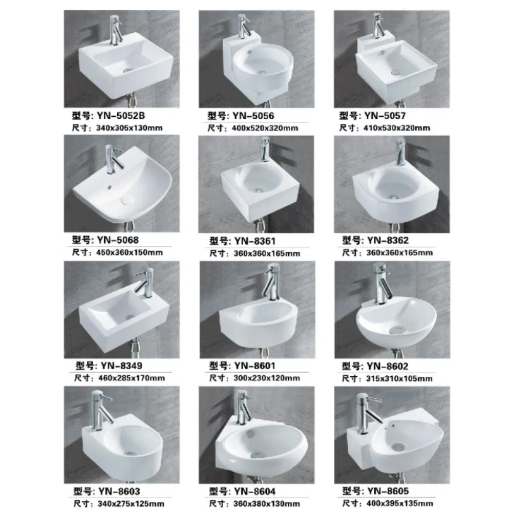 Prevents Cross-Contamination Home Ceramic Pedestal Bathroom Accessories Sanitary Ware Corner Hand Basin Vessel Sink
