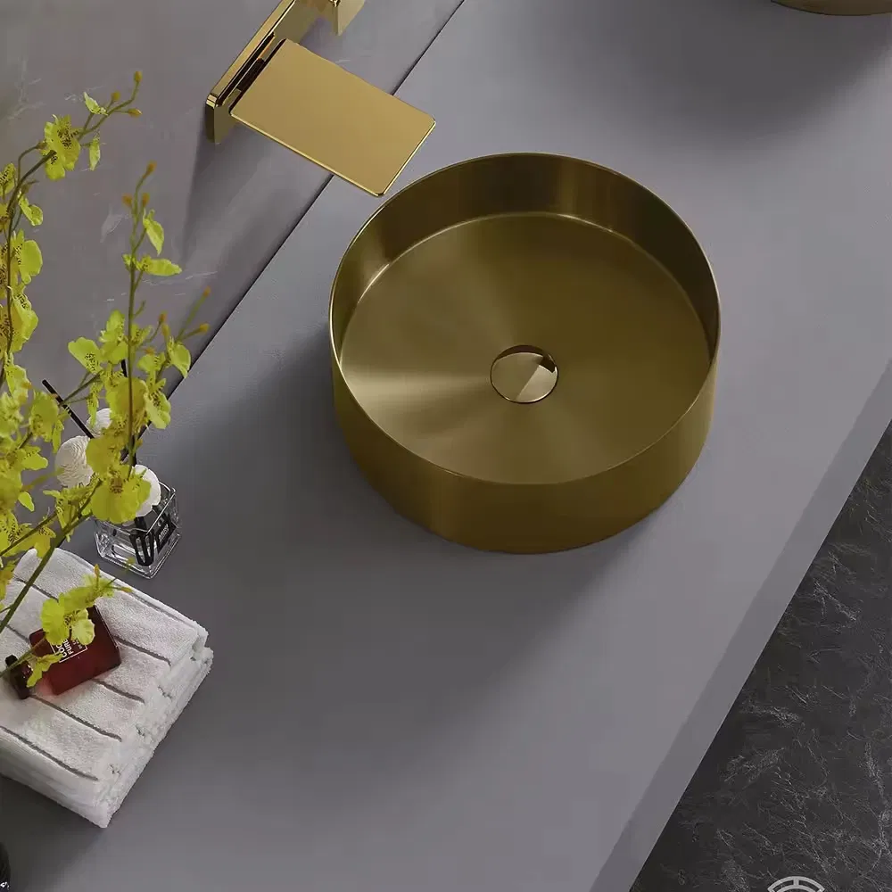 Round Bathroom Countertop Sink Detail 3