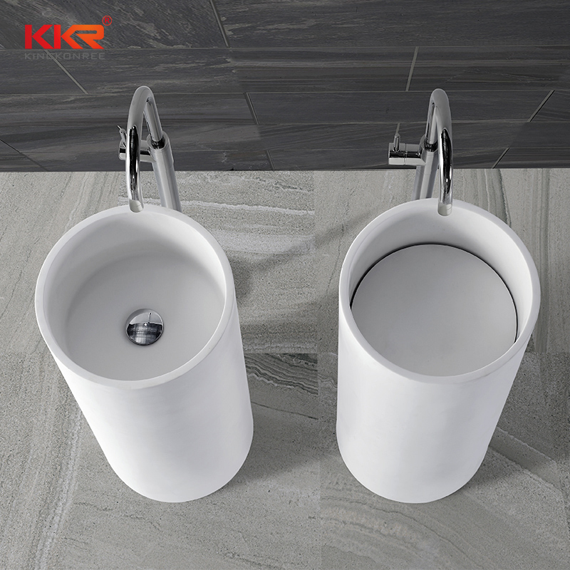 Best Quality White Color Toilet Corner Sink Pedestal Bathroom Stone Sink