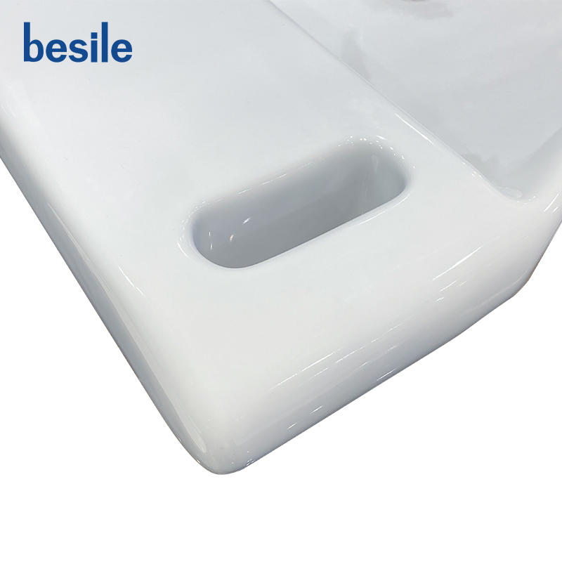 New Design Rectangular Cabinet Basin Vessel Sink White Countertop Bathroom Sink Cabinet