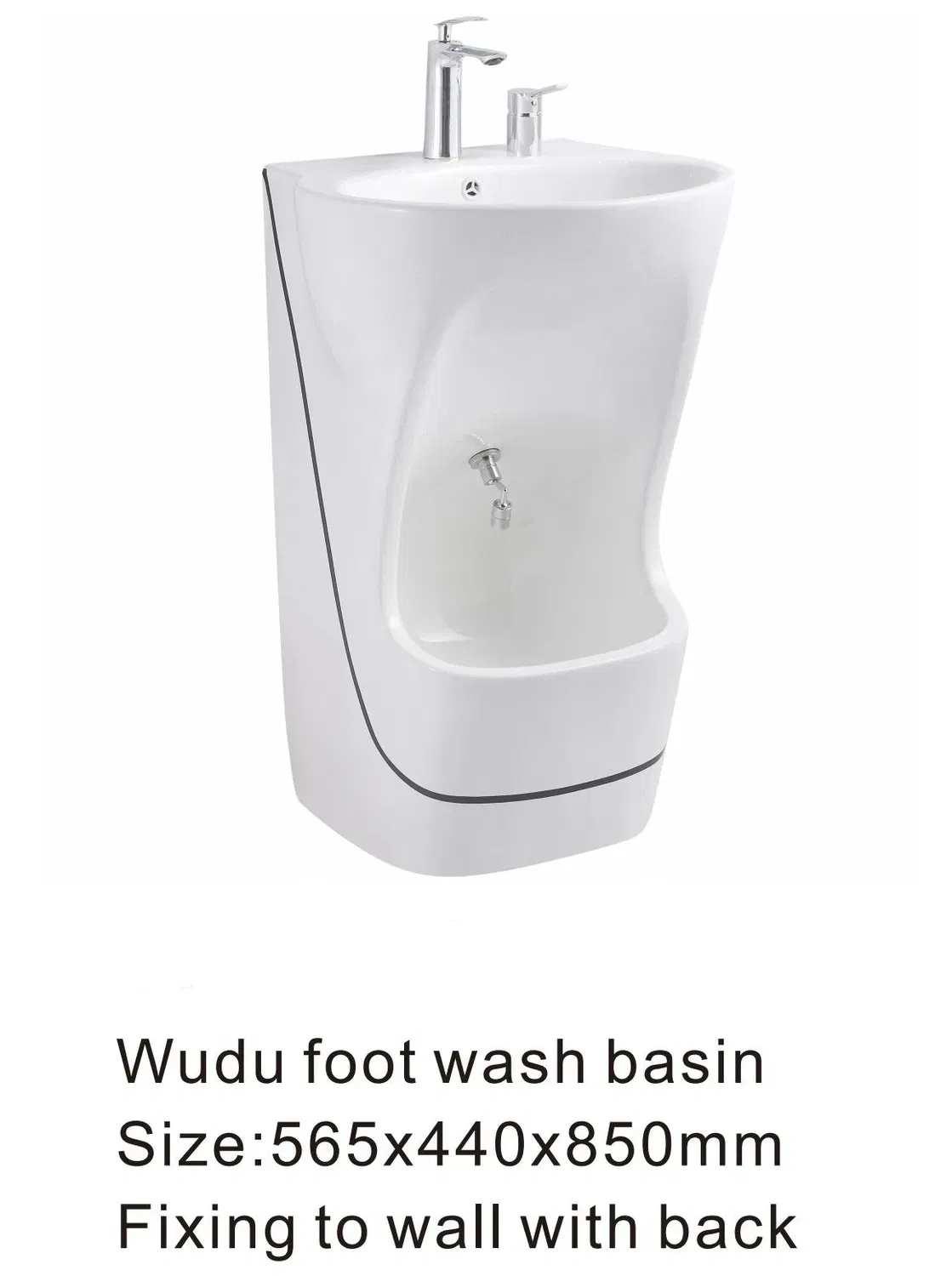 Chanda Bathroom Pedestal Hand Wash Sink for Muslim Wudu Wash Sink