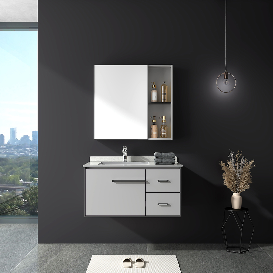 High End Professional Waterproof Bathroom Sink Vanity Single Bathroom Floating Vanity