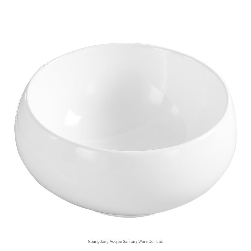 Hand Wash Basin Lavabo Round Bowl Shape Wash Sink Ceramic Porcelain Counter Top Sink Vessel Vanity Sink