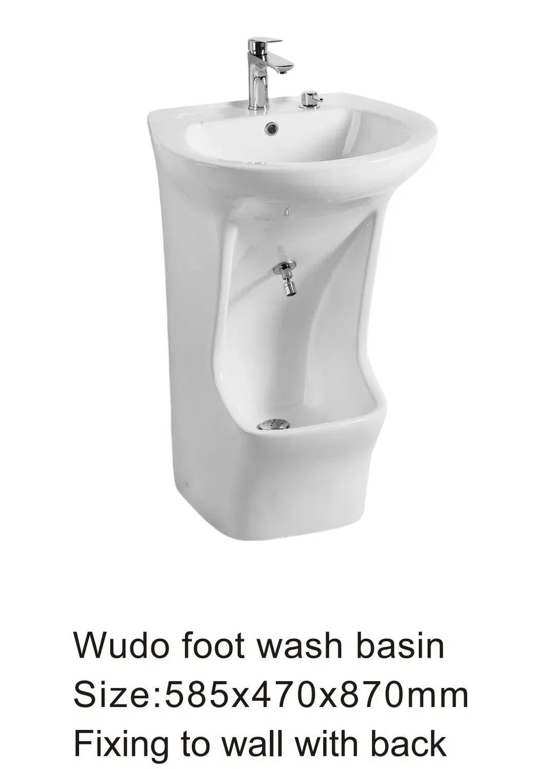 Chanda Bathroom Pedestal Hand Wash Sink for Muslim Wudu Wash Sink