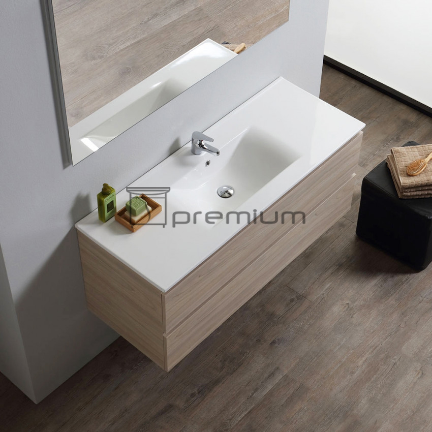 Large Storage Modern Bathroom Vanity Wall Mounted Cabinet Single Sink