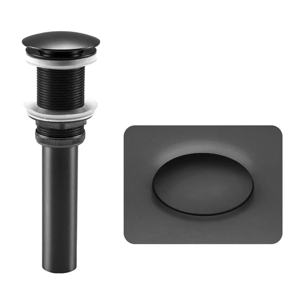 Black Modern Luxury Round Stainless Steel Sink Pedestal Basin Sink